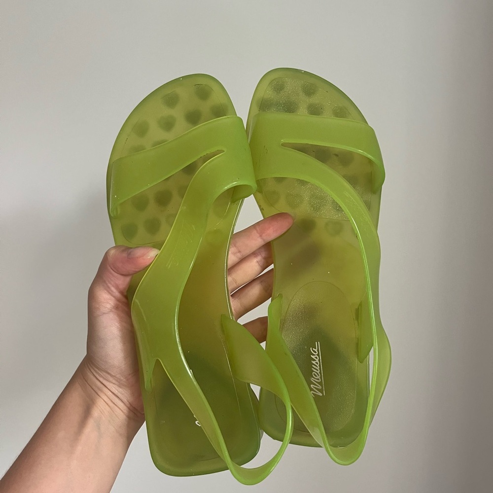 Melissa Paris green jelly sandals size 8